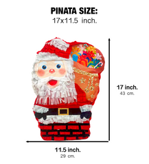 Santa Claus in Chimney Christmas Pinata