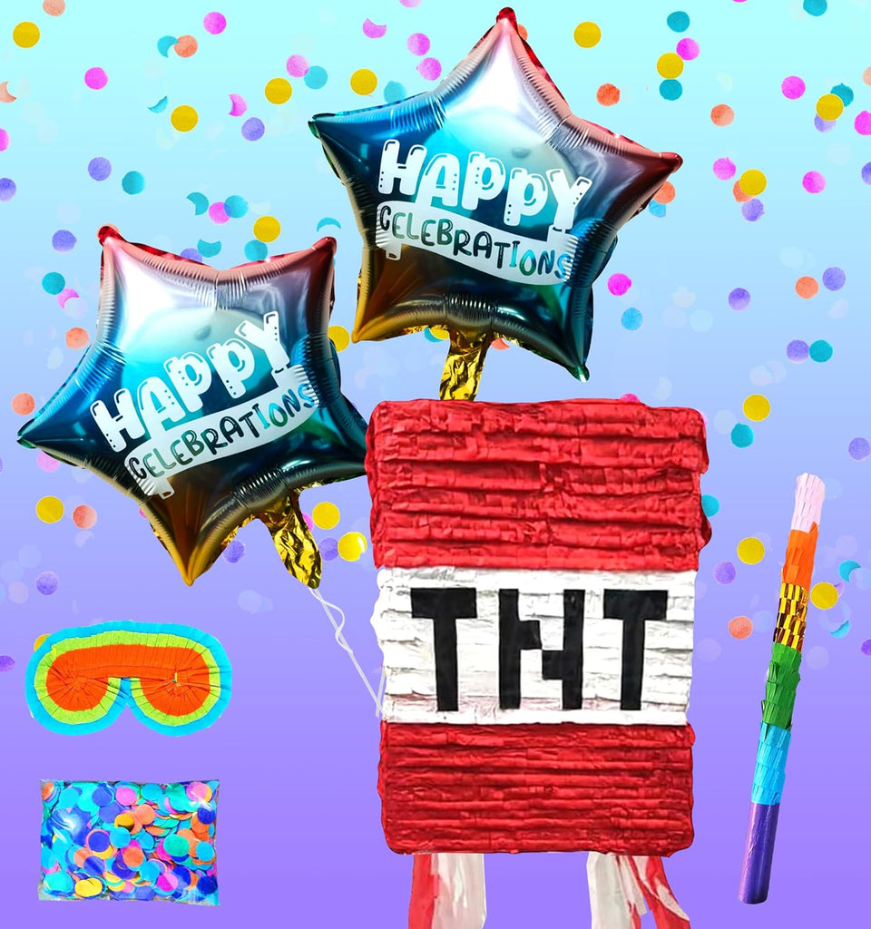 Exploding Balloon Pinata TNT Pinatas Explosive Fun for Birthday Party, Themed Party Decorations ...