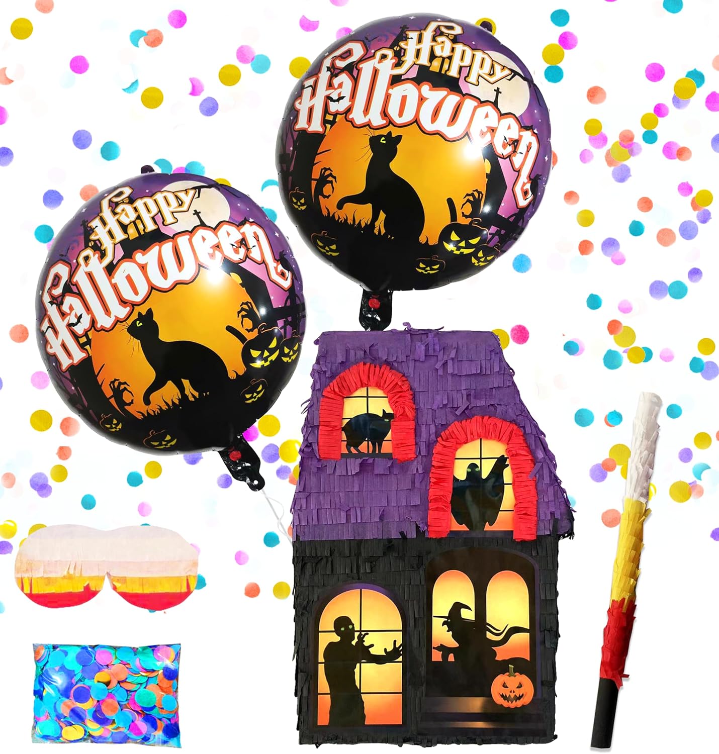 House Pinata Haunted House Pinatas Perfect for Halloween Celebrations, Themed Parti ...