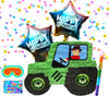 Tractor Pinatas and Birthday Party Supplies, Themed Decorations, Party Favors, and Pinatas Game Fun includes Busterstick,Blindfold,Confetti and 2 Happy Celebrations Ballons
