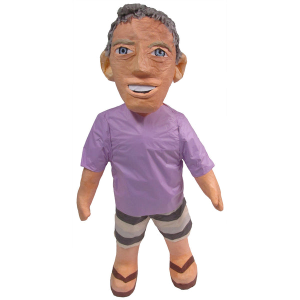 Man Purple Shirt Smile Custom Pinata