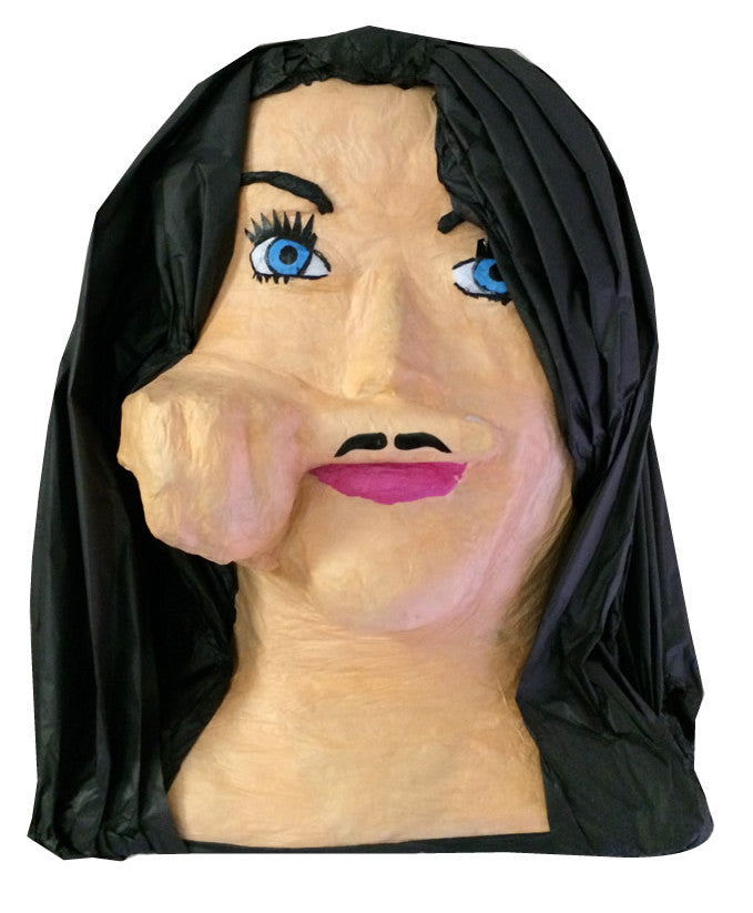 Custom Woman with Mustache Pinata