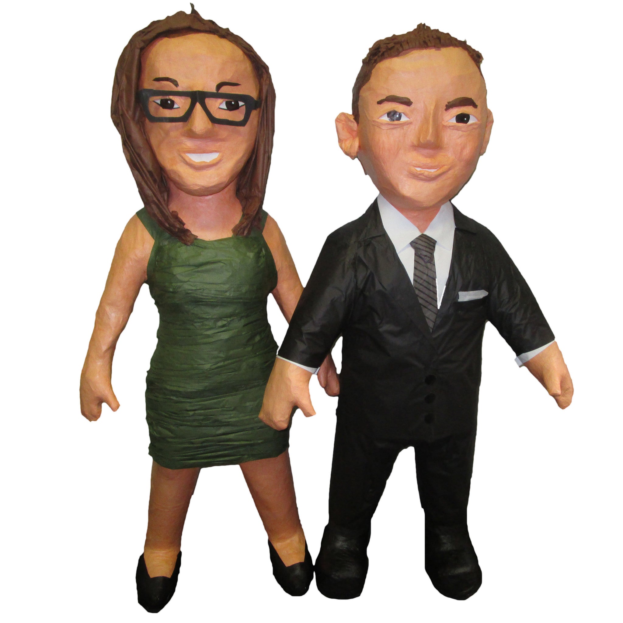 Couple Man Suite Women Green Dress