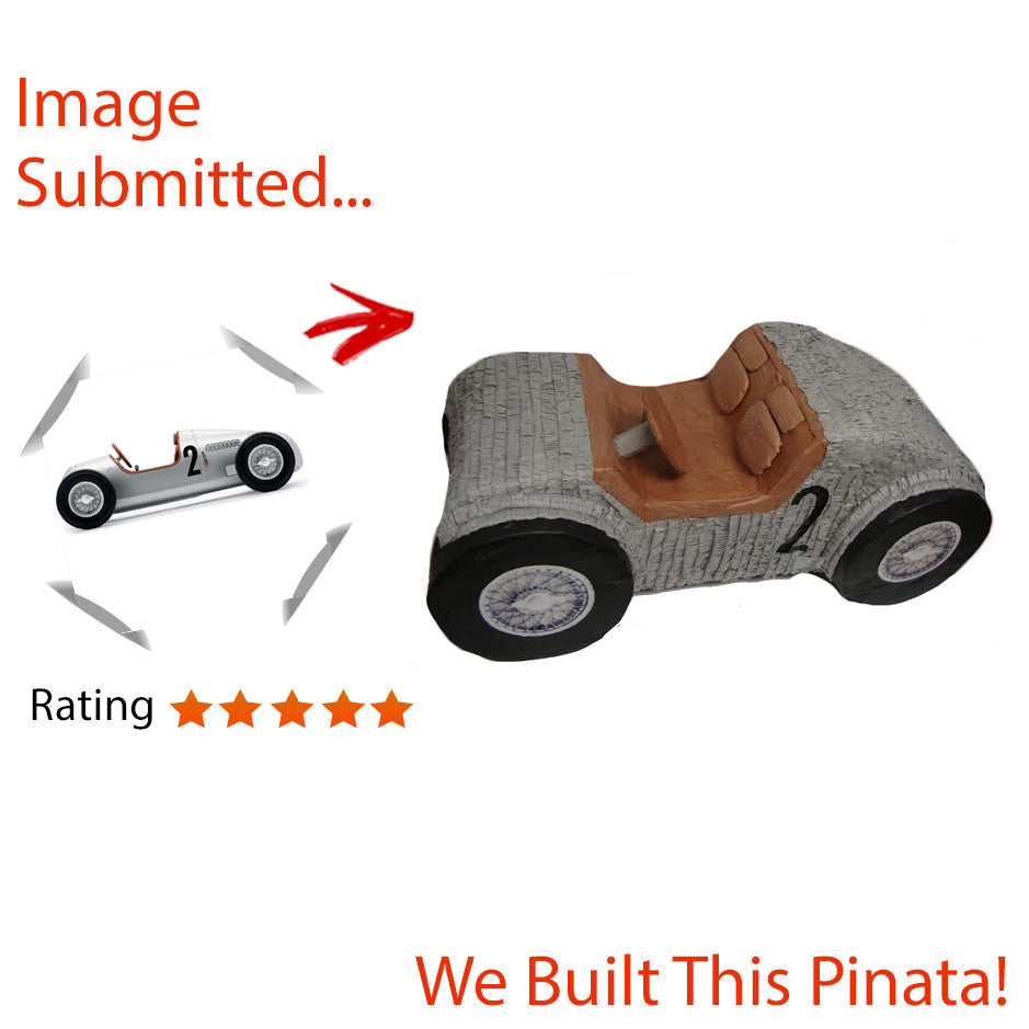 Silver Arrow Car Motor Pinata - Custom Party Pinatas - Pinatas.com