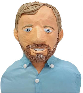 Custom Man in Blue Shirt Pinata