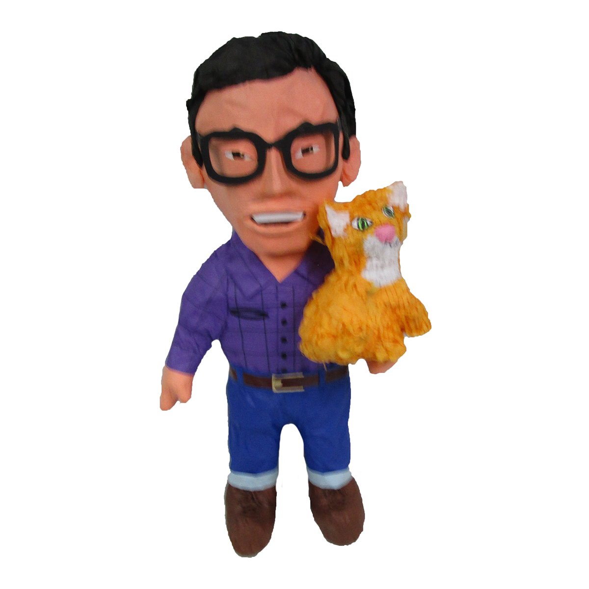 CUSTOM PERSON PINATA WITH CAT