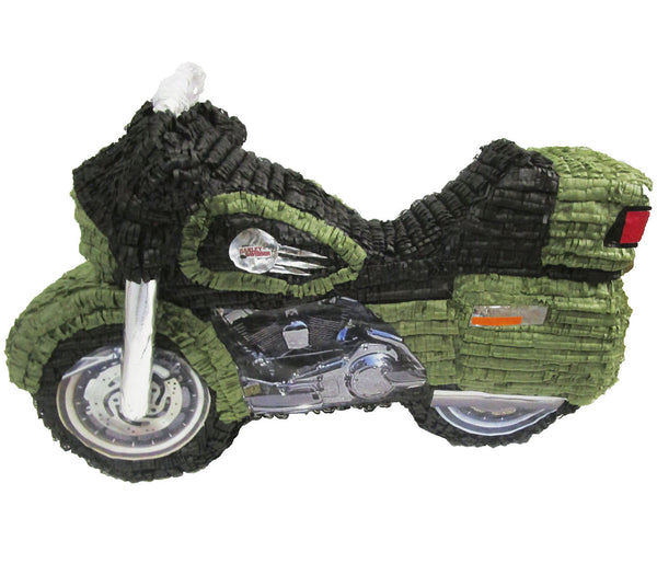 Harley Davidson Green Motorcycle Custom Pinata