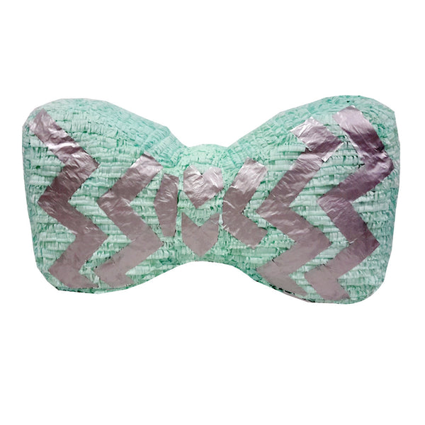 Chevron Mint Bow Pinata