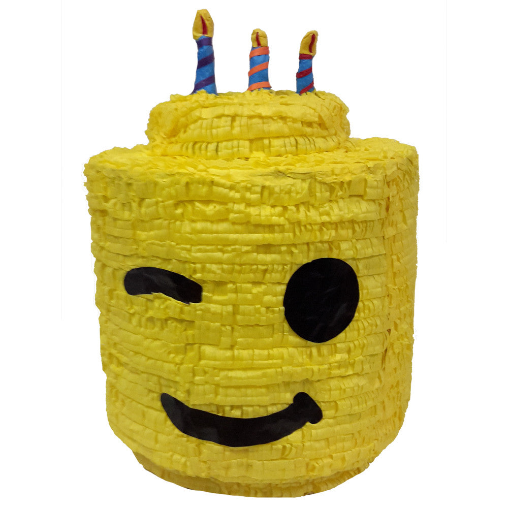Building Block Man Pinata Custom Party Pinatas - Main Image