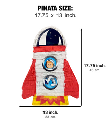 Space Rocket Pinata for 4th of July Party Celebrations