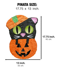 Halloween Cat in Pumpkin Pinata