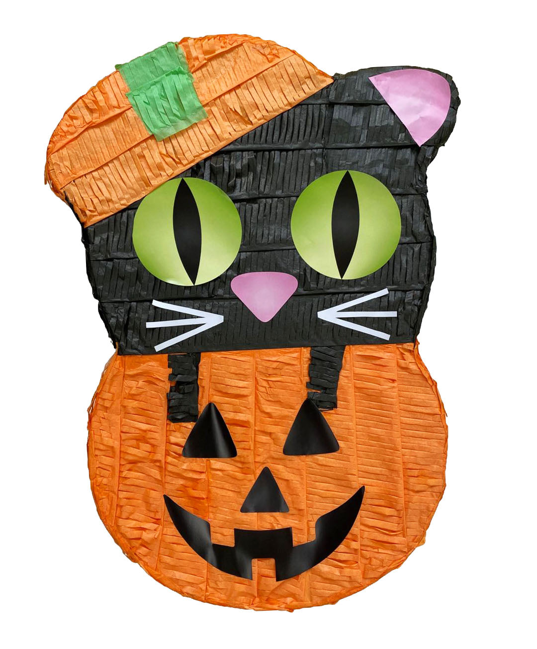 Halloween Cat in Pumpkin Pinata
