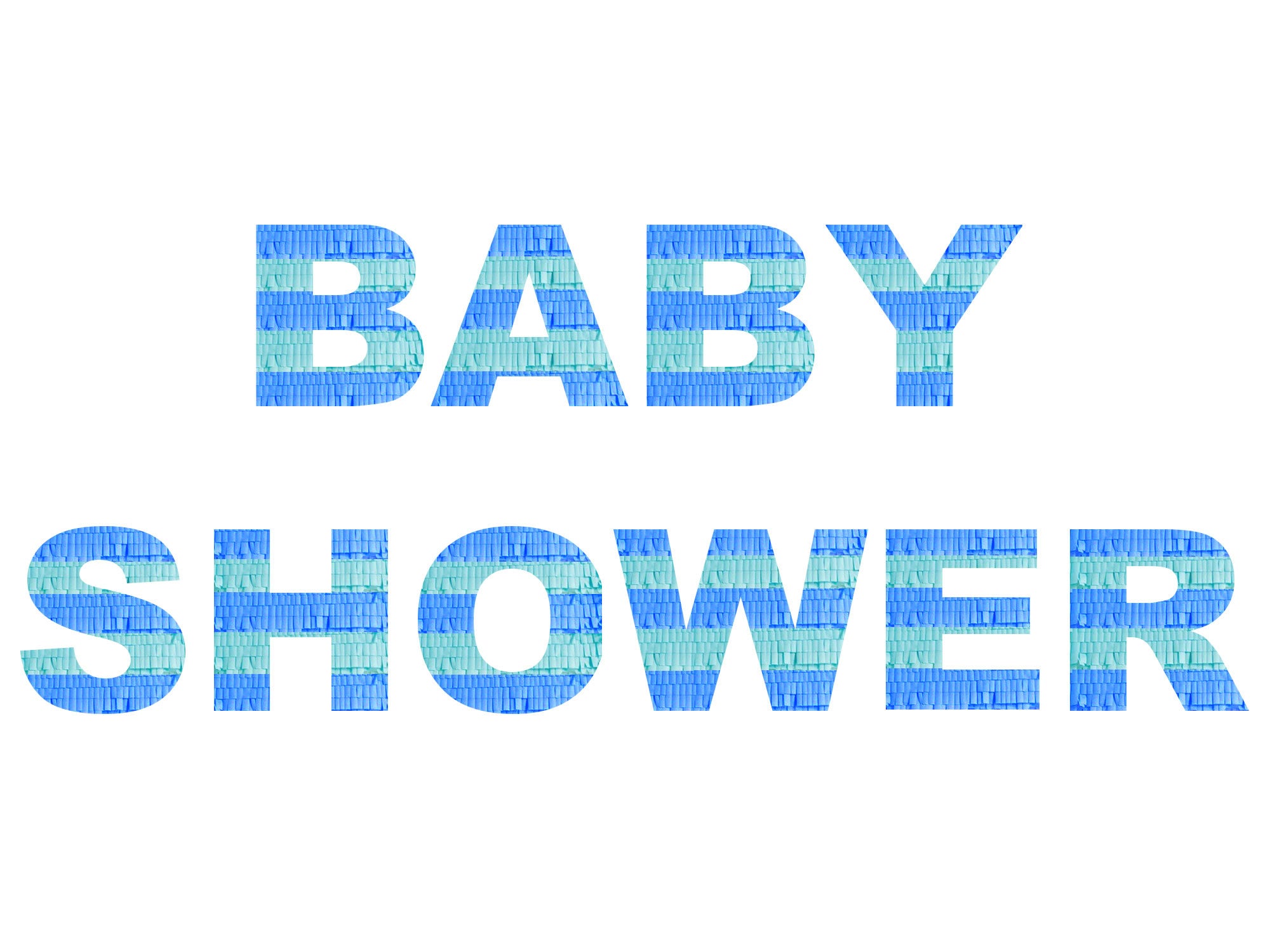 Custom Blue Baby Shower Message Pinata