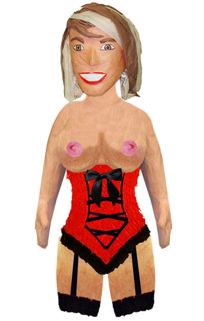 Custom Red Sexy Torso Bachelorette Pinata