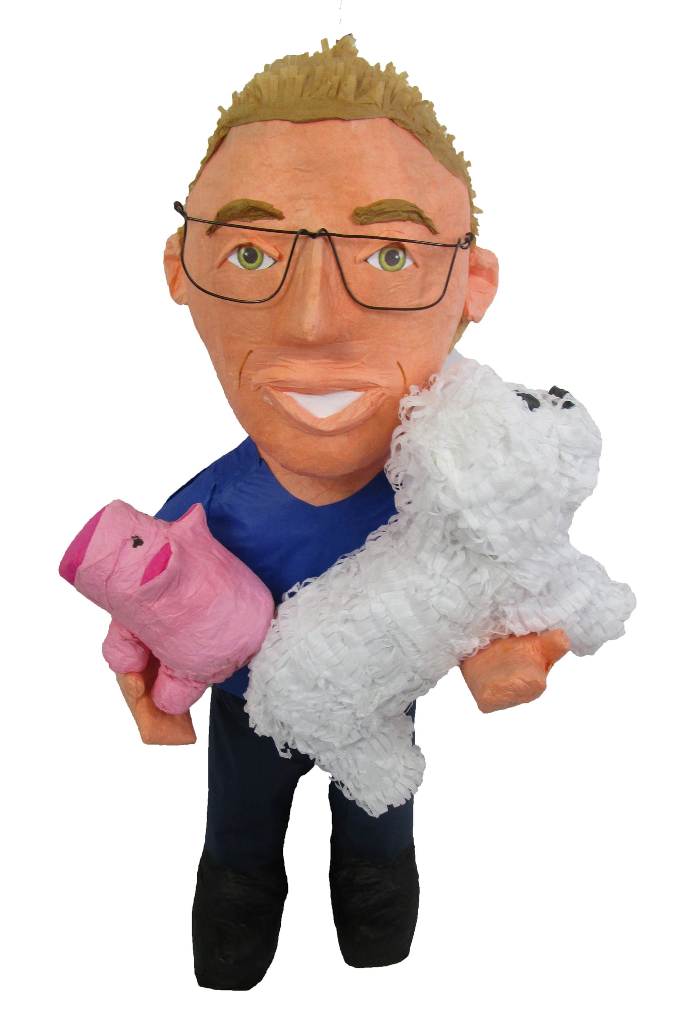 Custom Man Holding Dog Pinata
