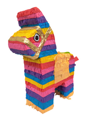 Donkey Pinata Rainbow Colored Mexican Theme Birthday Party, Cinco De Mayo, Fiestas, Celebrations, Party game, Decoration, Centerpiece