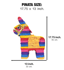 Donkey Pinata Rainbow Colored Mexican Theme Birthday Party, Cinco De Mayo, Fiestas, Celebrations, Party game, Decoration, Centerpiece