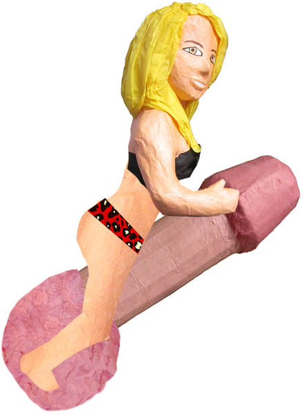 Custom Bride Riding Giant Penis Bachelorette Pinata