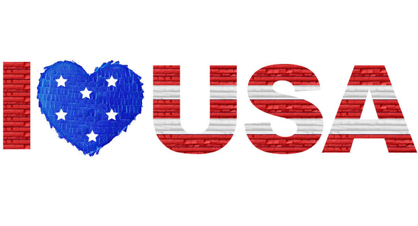 Custom 4th of July I Love USA Message Pinata
