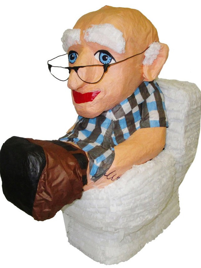 Old Man On Toilet Custom Pinata
