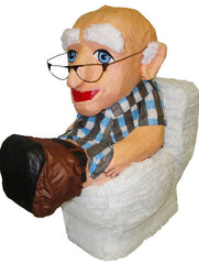 Old Man On Toilet Custom Pinata
