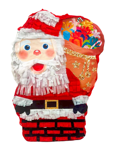 Santa Claus in Chimney Christmas Pinata